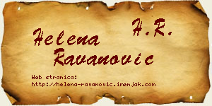 Helena Ravanović vizit kartica
